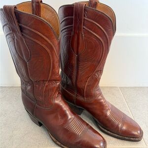 Vintage Lucchese San Antonio Goat Leather Cowboy Boots